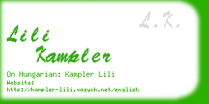 lili kampler business card